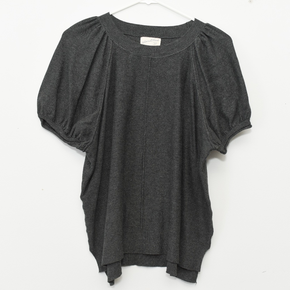 **3/$25** Universal Thread Gray Sweater with Short Balloon Sleeves - Women's XL